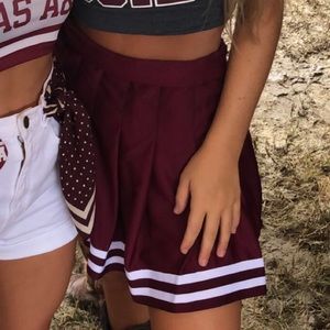 Maroon “Cheer” Skirt